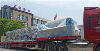 百強(qiáng)洗脫機(jī)、烘干機(jī)、燙平機(jī)等洗滌設(shè)備發(fā)貨海南-百強(qiáng)洗滌設(shè)備